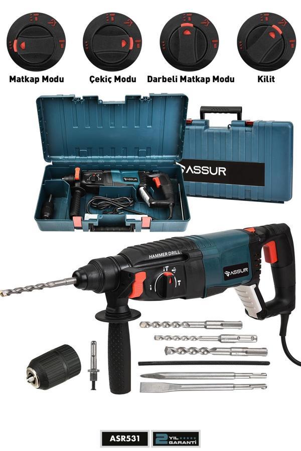 Assur Profesyonel 850W Darbeli Kırıcı Delici Hilti 26mm Matkap - Image 1