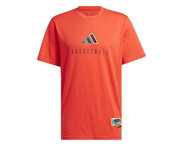 adidas Wwh Logo G T Erkek Basketbol Tişörtü IY1156 Turuncu - Image 1
