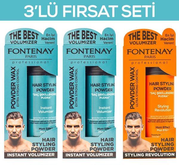 Fontenay Saç Şekillendirici Pudra Toz Wax Mat Effect X2 Ve Ultra Strong 20gr 3'LÜ WAX SET - Image 1