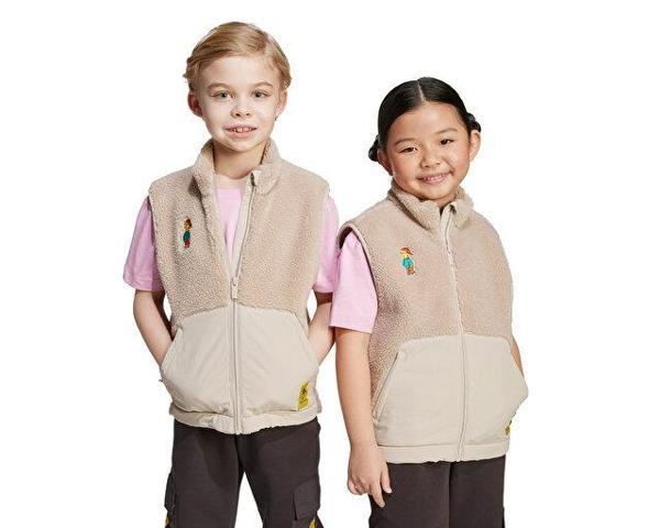adidas Lk Sim Vst Çocuk Günlük Polar Yelek JL9200 Bej - Image 1