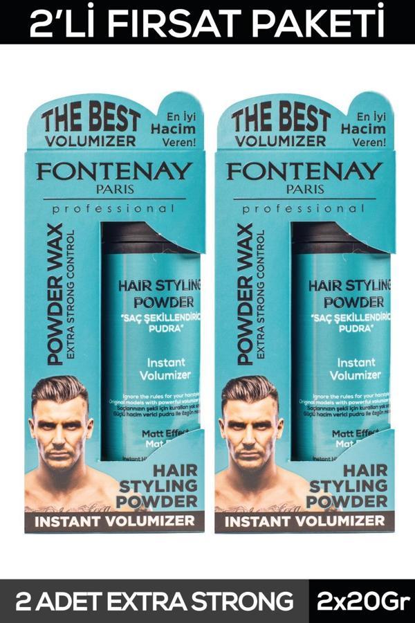 FONTENAY SAÇ ŞEKİLLENDİRİCİ PUDRA TOZ WAX MAT EFFECT MAVI 20GR X2 - Image 1