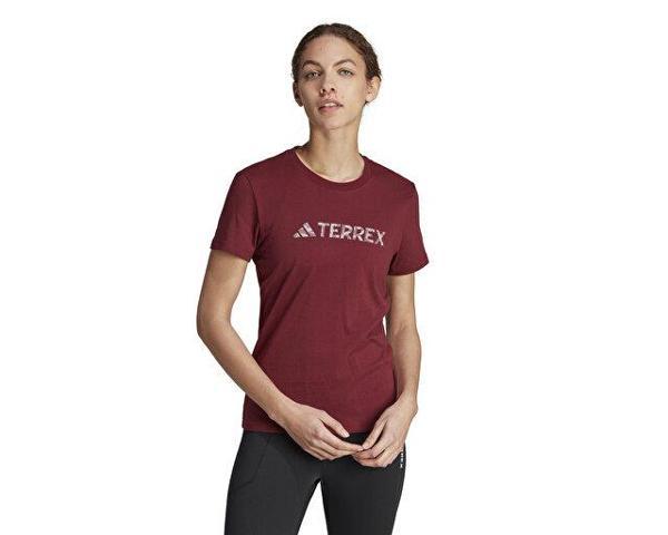 adidas W Logo Tee Kadın Antrenman Tişörtü HY1714 Kırmızı - Image 1