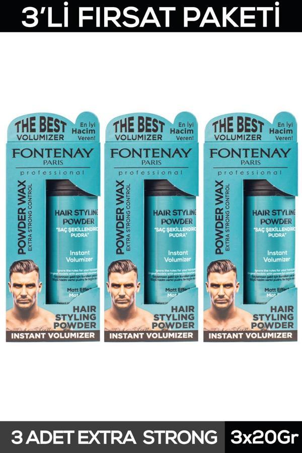 FONTENAY SAÇ ŞEKİLLENDİRİCİ PUDRA TOZ WAX MAT EFFECT MAVI 20GR X3 - Image 1