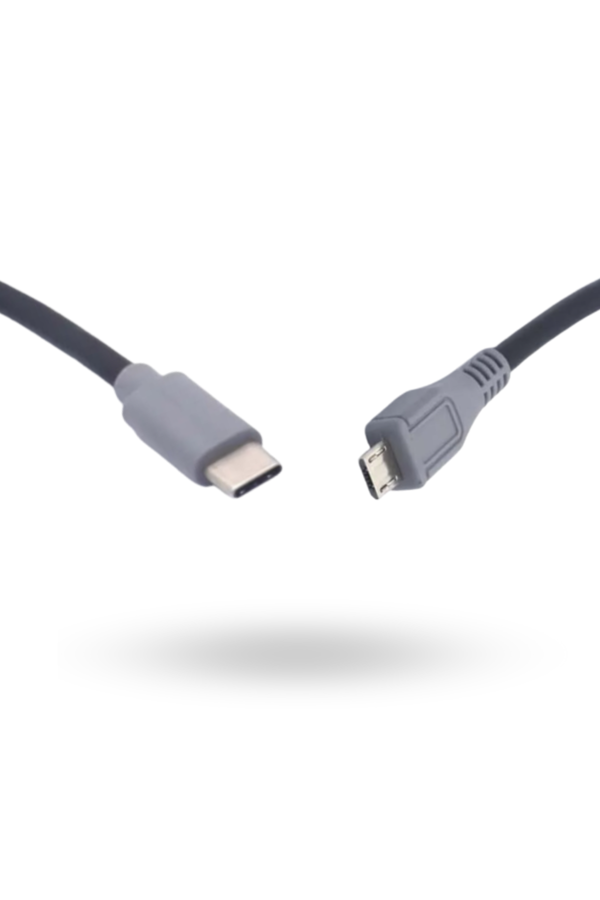 Büro Ev Ofis Cihazları için 0.3MT UsbC-MicroUsb Güç Data Aktarım Kablosu - Image 1