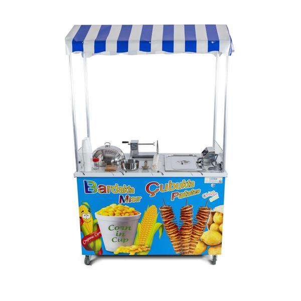 Cemko Bardakta Mısır Çubukta Patates Arabası Elektrikli 60X120 (Model Eskişehir) - Image 1