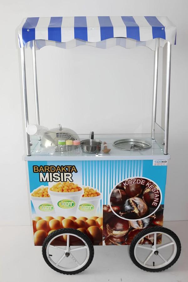 Cemko Tekerlekli Bardakta Mısır Ve Közde Kestane Arabası (Model Çankırı) - Image 1