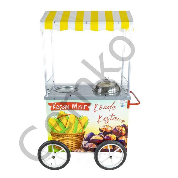 Cemko Közde Kestane Ve Tüplü Seyyar Koçan Mısır Arabası (Model Denizli) - Image 1