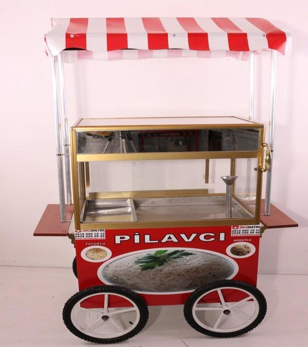 Cemko Tüplü Tekerlekli Pilav Arabası - Tenteli  (Model Bayburt) - Image 1