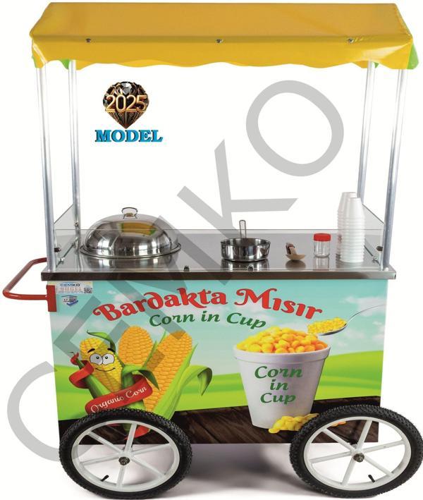 Cemko Bardakta Mısır Arabası 60X100 Tüplü Ve Tekerlekli (Model Bolu) - Image 1