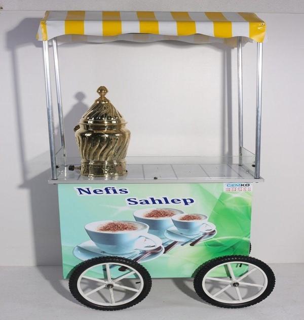 Cemko Tekerlekli Tüplü Sıcak Sahlep Tezgahı (Model Erzurum) 60X100 - Image 1