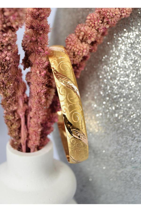 Kado Kuyumculuk 29 Gr (Gram) 22 Ayar Yaprak Desenli Bilezik - Image 1