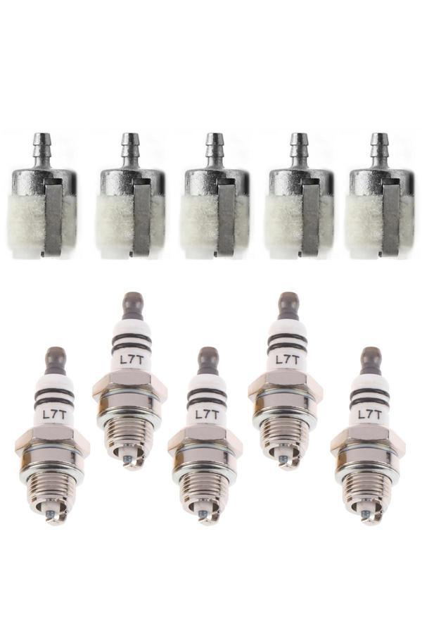 10 lu Takım Çin Motorlu Tırpan, Testere Keçeli Yakıt Filtresi + Bujisi (Kısa Paso 2 Zamanlı Motor) - Image 1