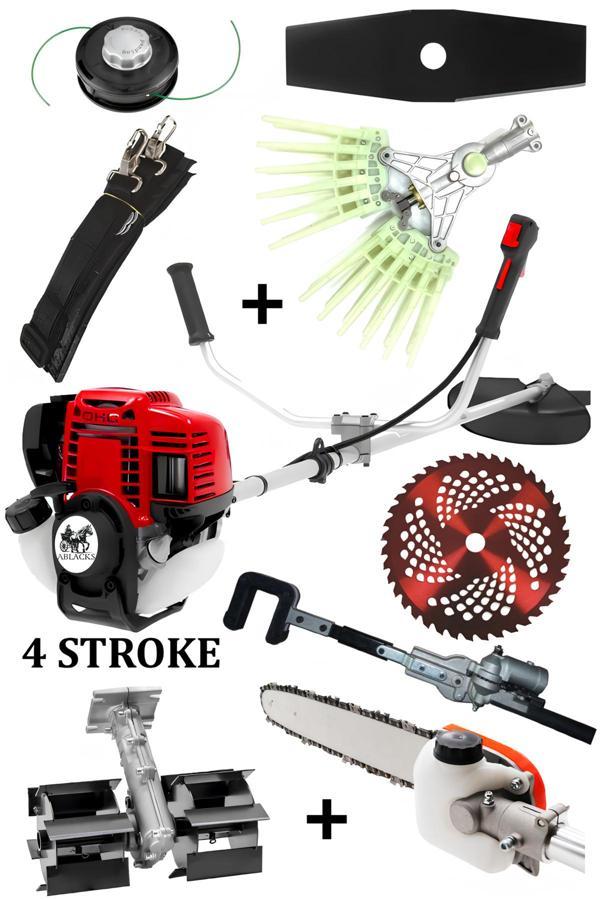 4 Zamanlı Profesyonel Yan Tırpan + Tırnaklı Silkeleme + Ağaç Silkeleme + Dal Budama + Paletli Çapa - Image 1