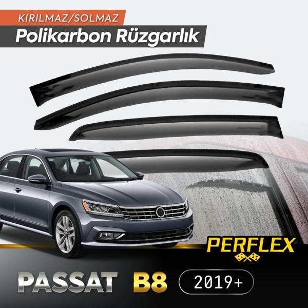 MDB VW Passat B8 2019+ Cam Rüzgarlığı V2 Düz - Image 1