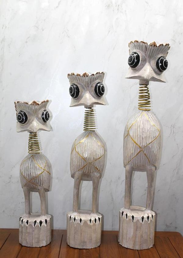 MDB Ahşap 3'lü Deve Kuşu Seti 90 Cm - Image 1