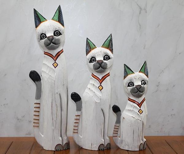 MDB Ahşap 3'lü Kedi Seti 50 Cm - Image 1