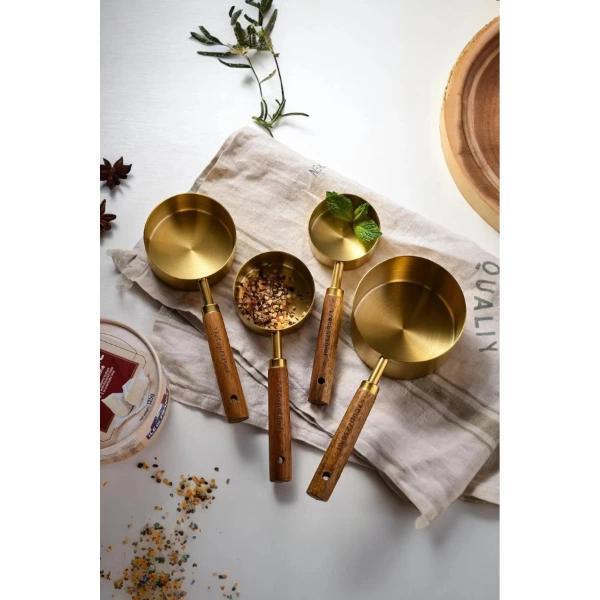 MDB 4'lü Ahşap Saplı Ölçü Kaşığı - Image 1