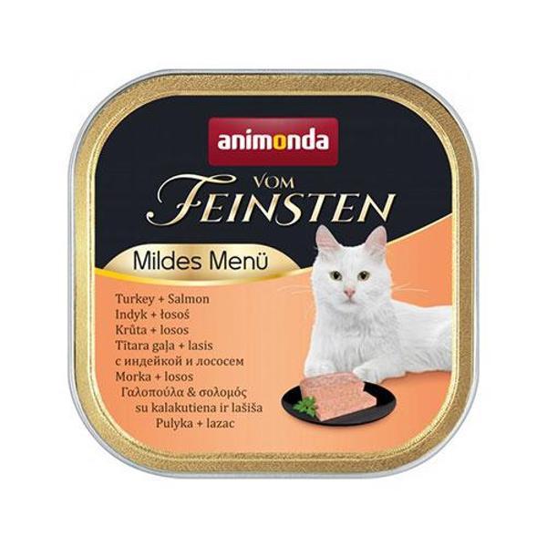 Animonda Vom Feinsten Hindili ve Somonlu Kısırlaştırılmış Kedi Konservesi 100 Gr - Image 1