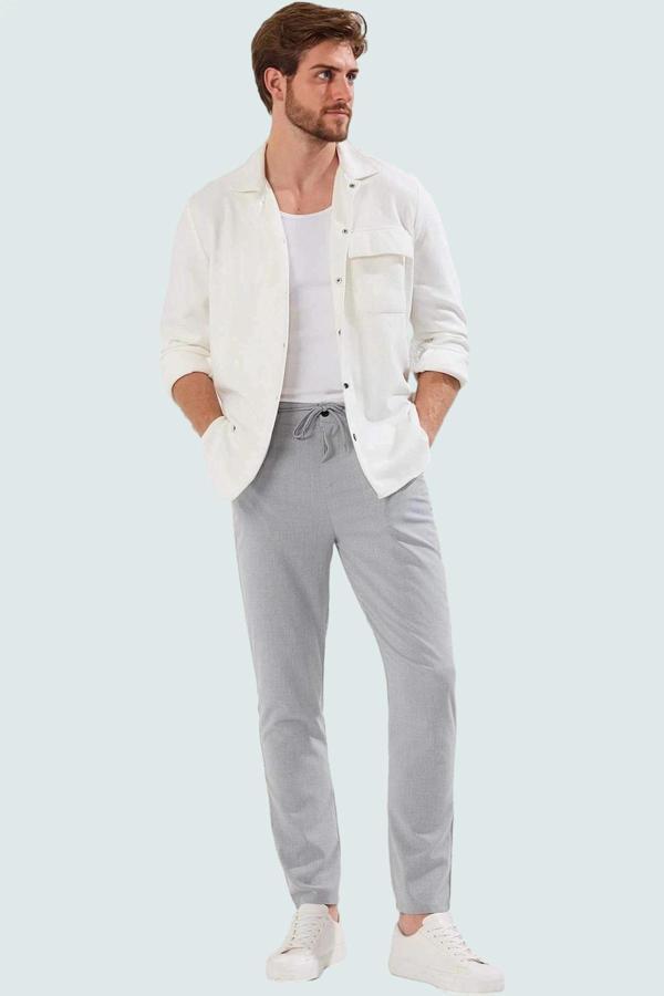 Erkek Slim Fit Boru Paça Pantolon Regular Boy Günlük Kombinler Hafta Sonu Kaliteli Malzeme - Image 1