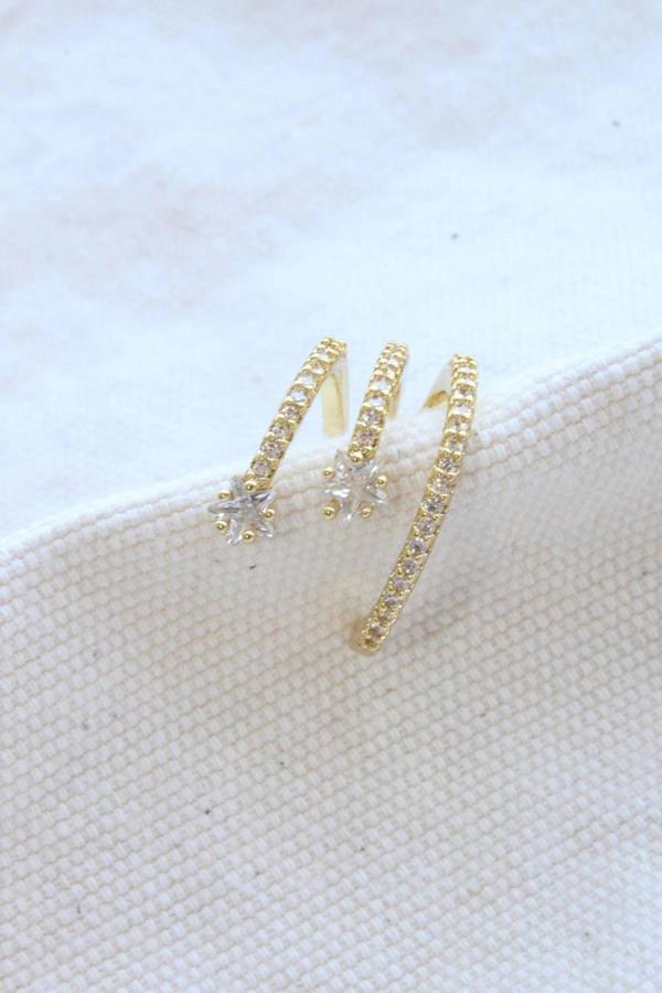 Çoklu Görünüm Zirkon Taşlı Model Earcuff Kıkırdak Küpe - Image 1