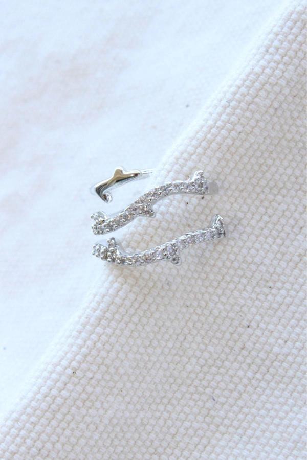 Çoklu Görünüm Zirkon Taşlı Sarmaşık Model Earcuff Kıkırdak Küpe - Image 1