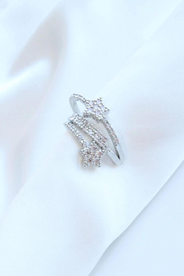 Çoklu Görünüm Zirkon Taşlı Yıldız Model Earcuff Kıkırdak Küpe - Image 1