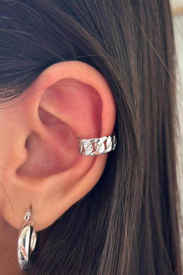 Gurmet Tasarım Kadın Sıkıştırmalı Earcuff Kıkırdak Küpe - Image 1