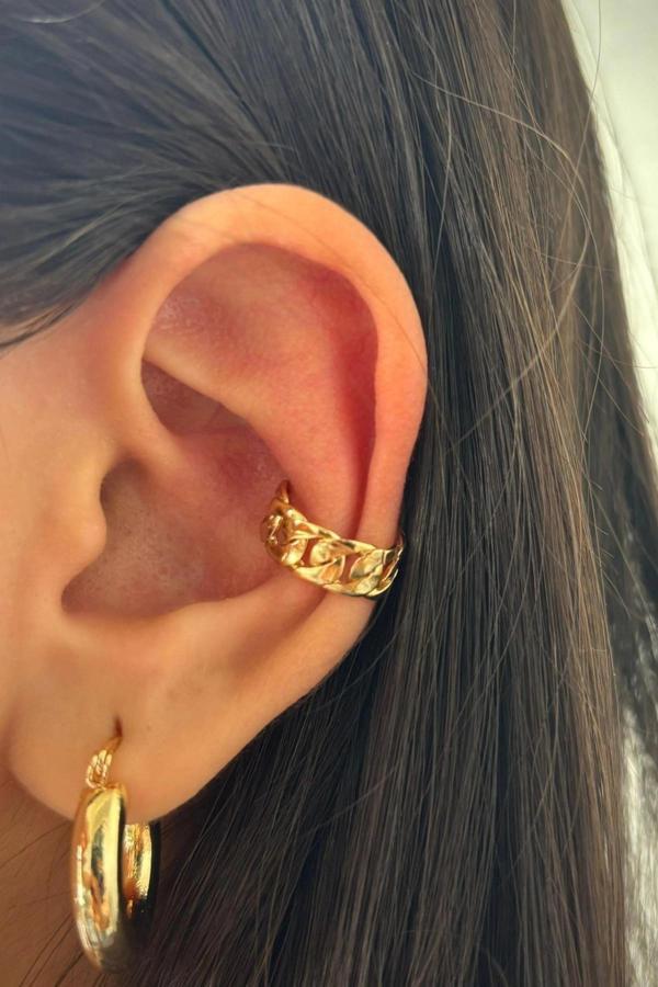 Gurmet Tasarım Kadın Sıkıştırmalı Earcuff Kıkırdak Küpe - Image 1