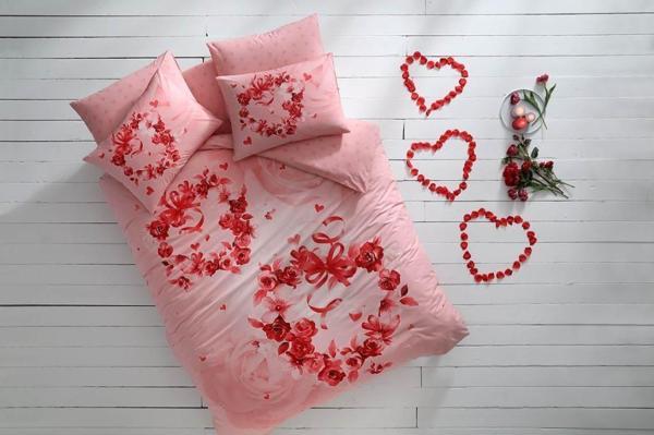 Glow Parlayan Çift Kişilik Nevresim Takımı Roses Pembe - Image 1