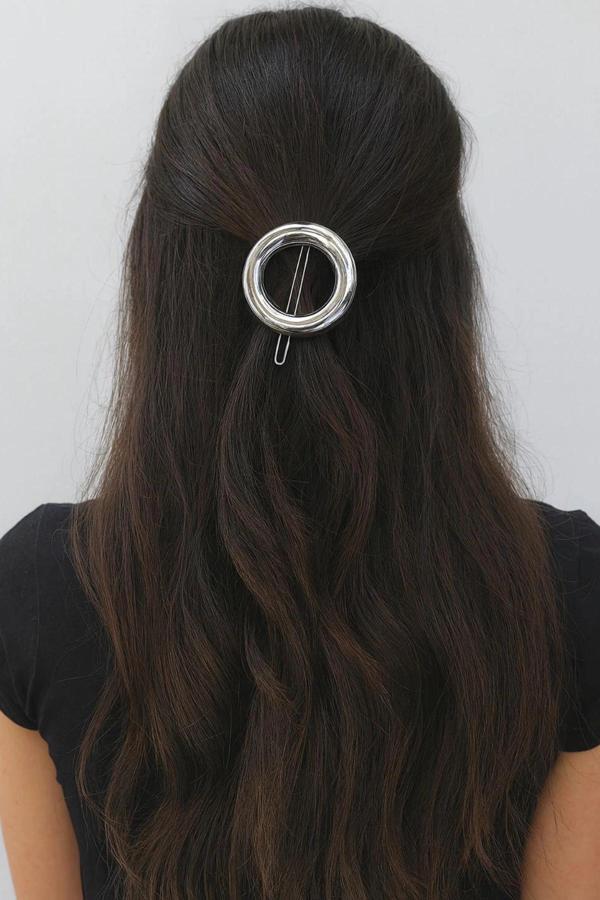 Oval Tasarım Metal Halka Çıt Çıt Klipsli Pinterest Toka - Image 1