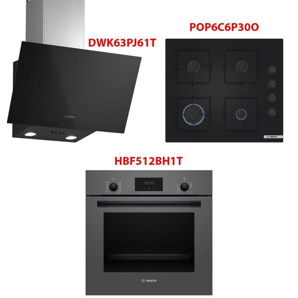 Bosch DWK63PJ61T - POP6C6P30O - HBF512BH1T Ankastre 3'lü Set - Image 1