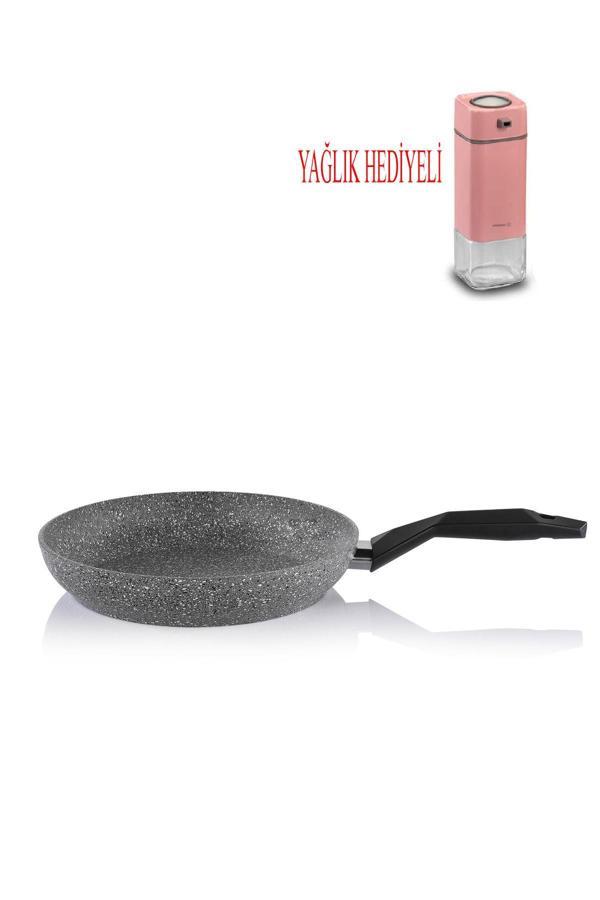 Cory Granit Tava 24 CM ve Pembe Yağlık Sosluk - Image 1