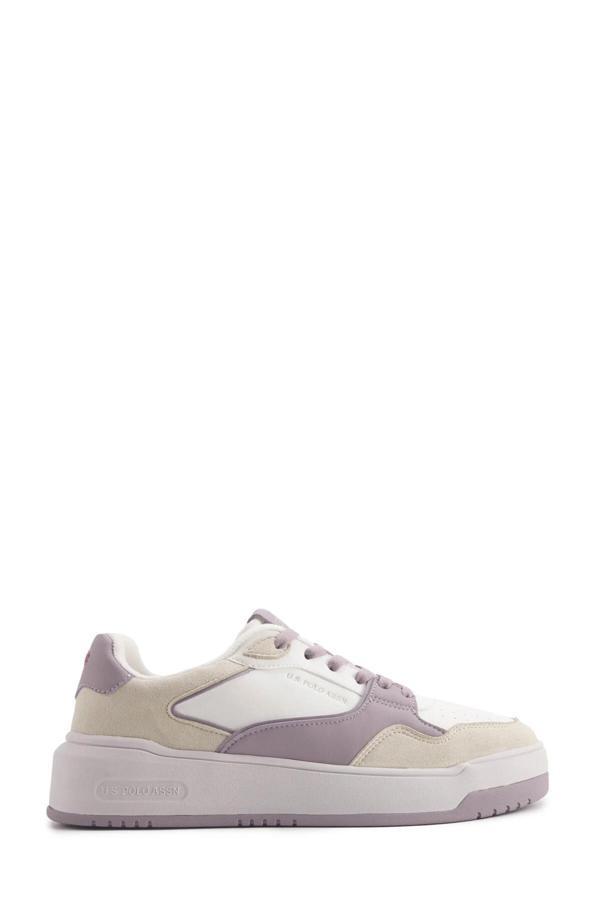 U.S. Polo Assn. Tiana 4PR 101887254 Beyaz-Lila Kadın Spor Ayakkabı - Image 1