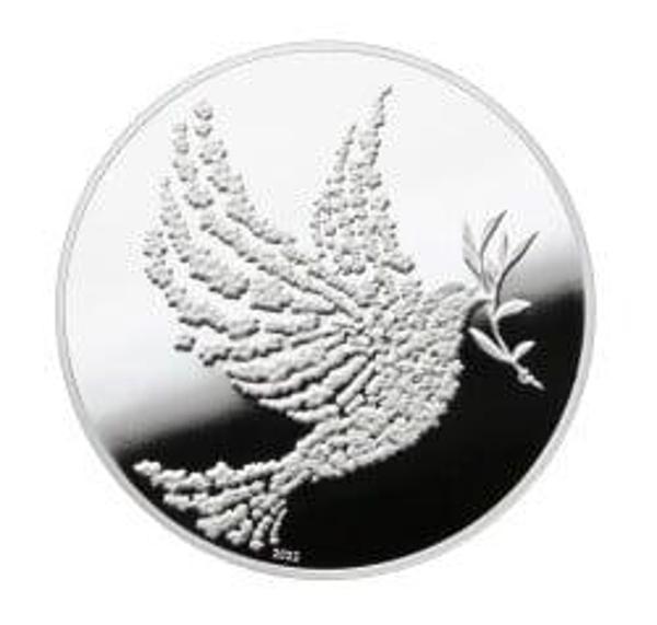 AgaKulche Peace Dove 1 Ons Gümüş Sikke Coin - Image 1