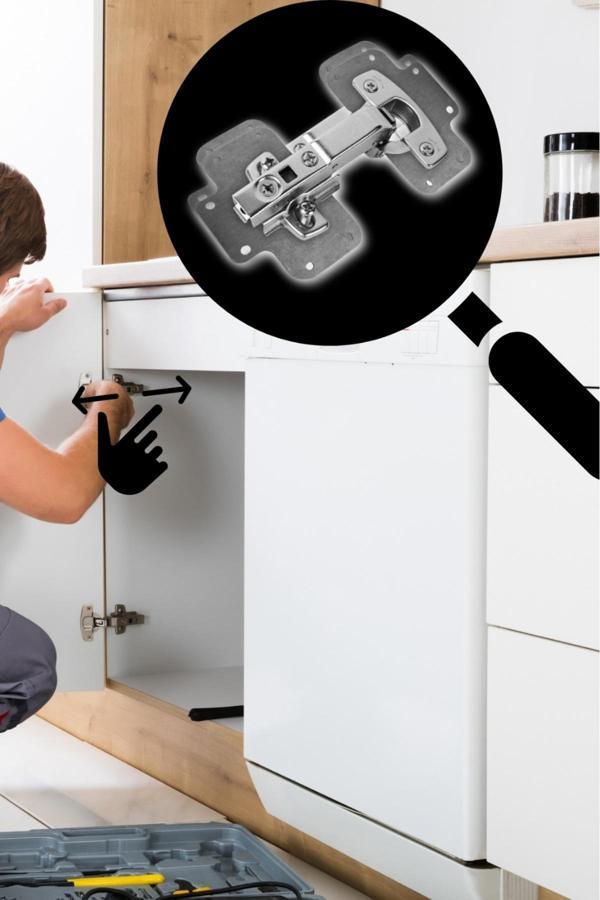 Pratikmen Pratik Paslanmaz Dolap Kapak Menteşe Tamir Sacı , Dolap Tamir Onarım Kiti 2 Adet - Image 1