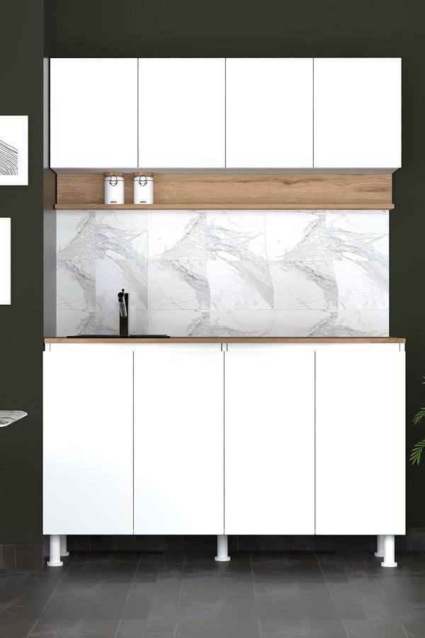 140 cm Venda Mutfak Dolabı, Mini Mutfak Dolabı, Çok Amaçlı Dolap - Image 1