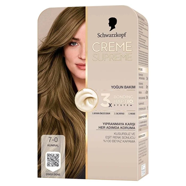 Schwarzkopf Creme Supreme Saç Boyası 7-0 Kumral - Image 1