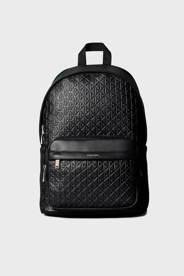 Calvin Klein Kabartma Logolu Yuvarlak Erkek Siyah Sırt Çantası LV04D3202G-UB1 - Image 1
