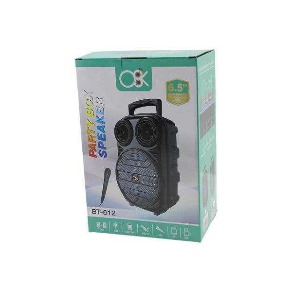 6.5 İNÇ BLUETOOTH WİRELESS MİKROFONLU HOPARLÖR - SPEAKER USB SARJLI AUX - TF - USB  BT-612 (2818) - Image 1