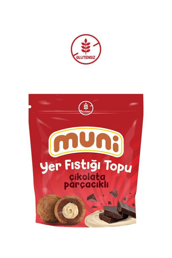 Muni Glutensiz Çikolata Parçacıklı Yer Fıstığı Topu - Image 1
