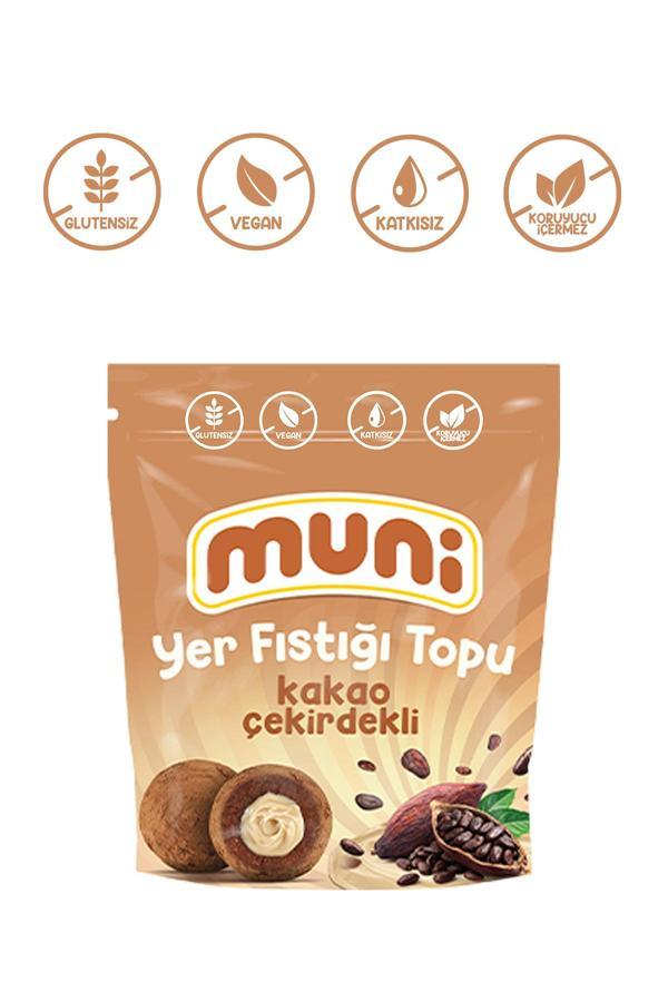 Muni Glutensiz, Katkısız Kakao Çekirdekli Yer Fıstığı Topu - Image 1
