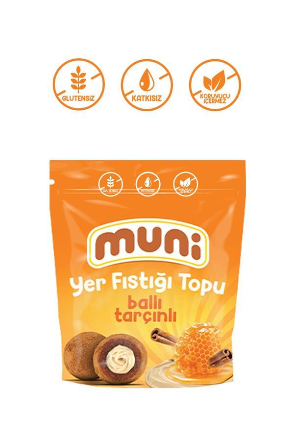 Muni Glutensiz, Katkısız Ballı Tarçınlı Yer Fıstığı Topu - Image 1