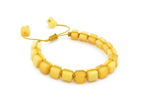 Makrome Model Sertifikalı Hakiki Damla Kehribar Bileklik 003 - Image 1