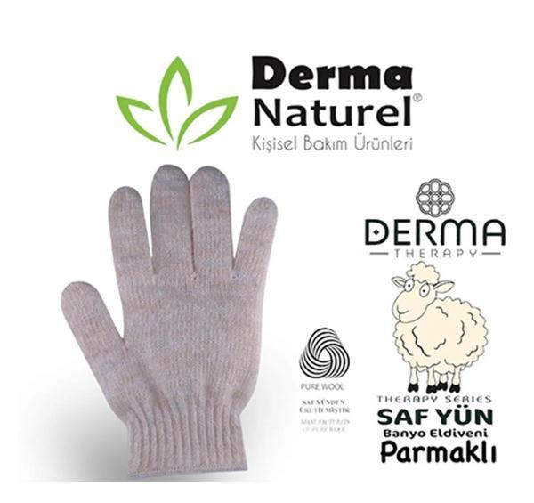 Derma Naturel Therapy Saf Yün Parmaklı Banyo Eldiveni T-478 - Image 1