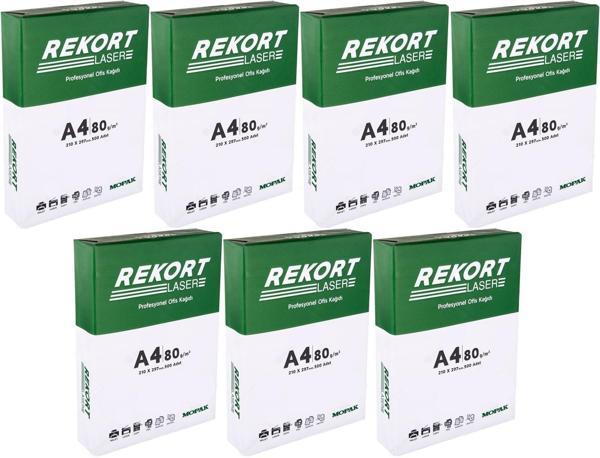 Mopak Rekort A4 80GR/M2 Fotokopi Kağıdı 3500 Adet (7PK*500) - Image 1