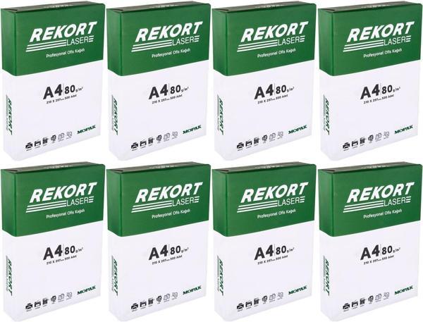 Mopak Rekort A4 80GR/M2 Fotokopi Kağıdı 4000 Adet (8PK*500) - Image 1