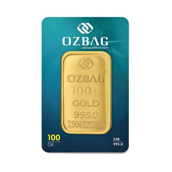 AgaKulche Özbağ 100 gr 995 24 Ayar Külçe Altın - Image 1