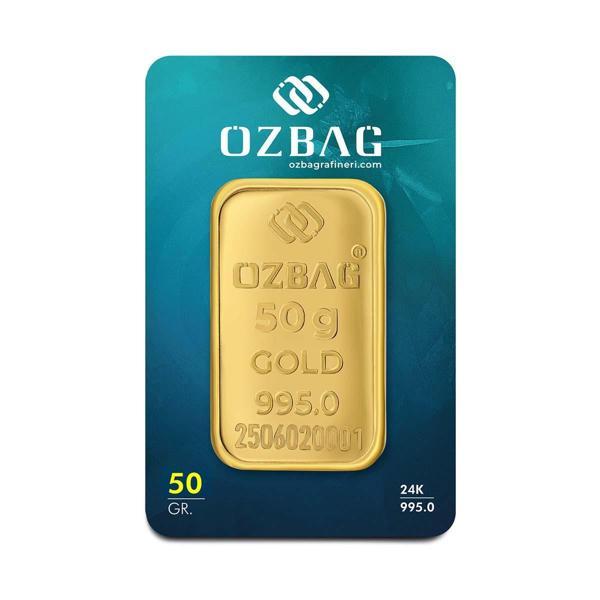 AgaKulche Özbağ 50 gr 995 24 Ayar Külçe Altın - Image 1