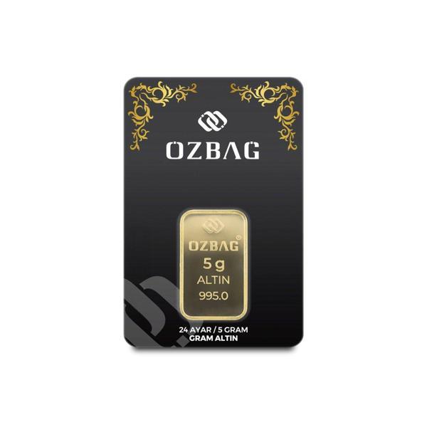 AgaKulche Özbağ 5 gr 995 24 Ayar Külçe Altın - Image 1
