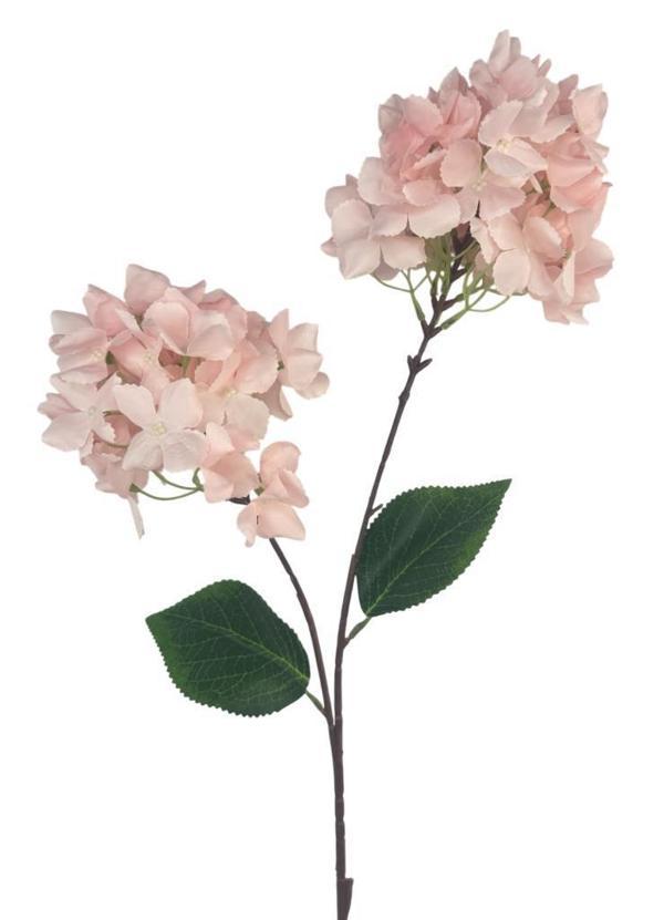 Yapay Çiçek Ortanca 90cm 2Toplu Pembe Tek Dal Kumaş Çiçek Uzun Dal - Image 1